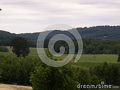 Mountainous landscape of Wiezyca in Poland Stock Photo