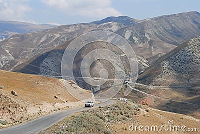 Mountainous road in Azerbaijan. Stock Photo