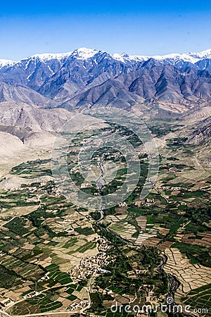 Kabul Landscape aerial view, Afghanistan Stock Photo