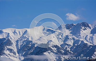 Mountains in Almaty Stock Photo