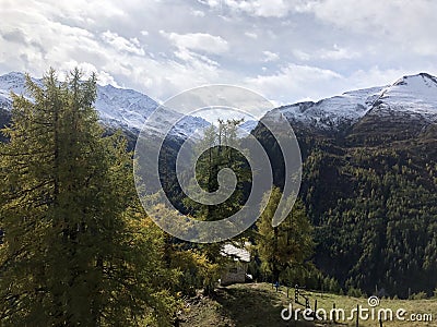 Mountains in the alps Grossglockner, the highest mountain of Austria Stock Photo