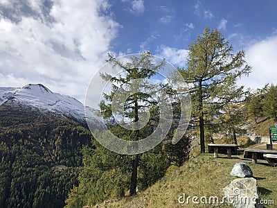 Mountains in the alps Grossglockner, the highest mountain of Austria Stock Photo