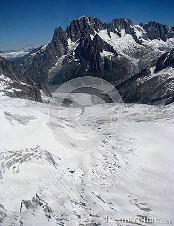 Mountains alps view Monte Bianco Stock Photo