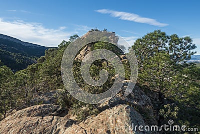 Mountains around the beautiful village of Villafames Stock Photo