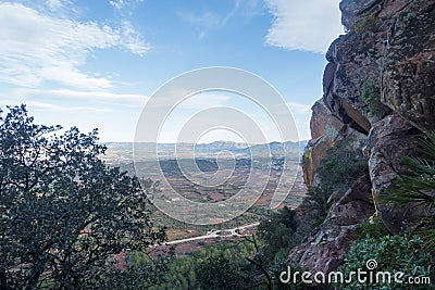 Mountains around the beautiful village of Villafames Stock Photo