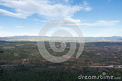 Mountains around the beautiful village of Villafames Stock Photo