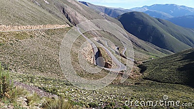 Mountains atacama sky desert route road curves Stock Photo