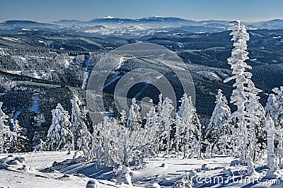 Mountains in Beskydy Stock Photo