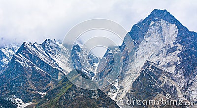 The mountains. Colored mountains. Solid mountains create amazing view of landscape north sikkim, india, asia Stock Photo