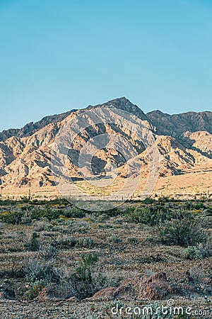 Mountains in the desert near Niland, California Stock Photo