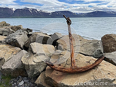 North Iceland and Eyjafjordur fjord. Stock Photo