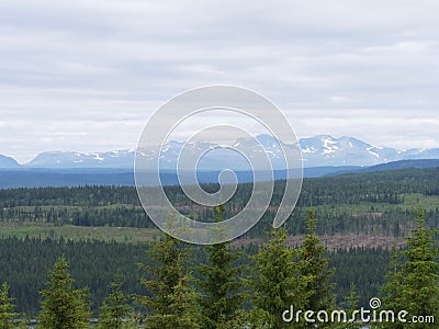 Mountain landscape in north Sweden Stock Photo