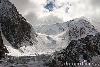 Mountains and glacier. Stock Photo