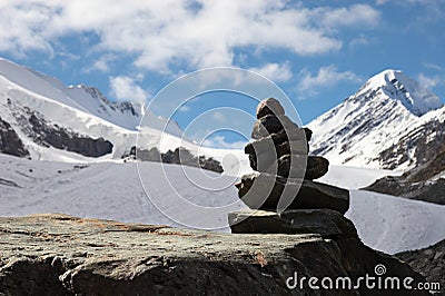 Mountains and glacier. Stock Photo