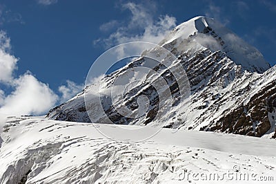 Mountains and glacier. Stock Photo