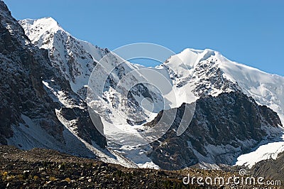 Mountains and glacier. Stock Photo