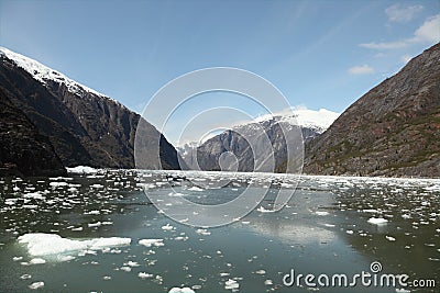 Mountains & Icebergs Stock Photo