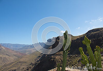 Mountains on the island of gran canaria Stock Photo