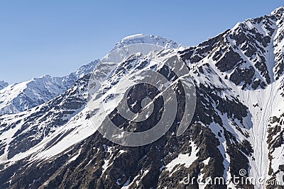 Mountains of Kabardino-Balkaria on a sunny June day. Caucasus Stock Photo