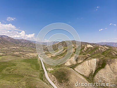 Mountains in Kyrgyzstan The Pass the Country Opens Out to the Ferghana Valley Stock Photo