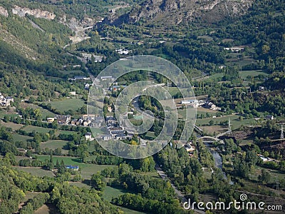 Mountains and landscapes of the Pyrenees of Huesca, Aragon, Spain Stock Photo