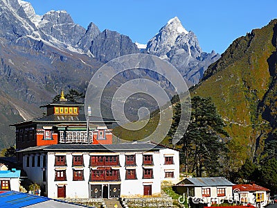 Mountains Monastery Autumn Himalayas Editorial Stock Photo