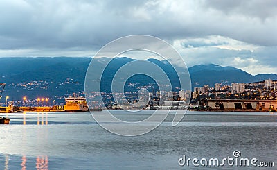 Mountains near Rijeka city in Croatia Stock Photo