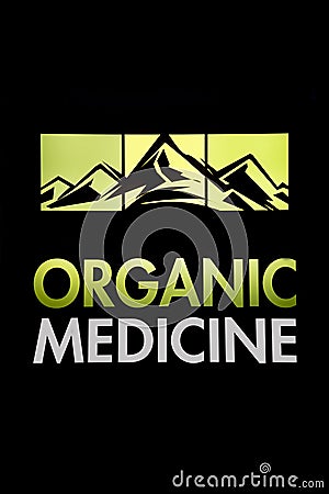 Mountains with Organic Marijuana Medicine Stock Photo