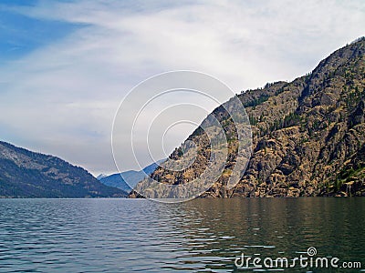 Mountains Overlooking Lake Chelan Stock Photo