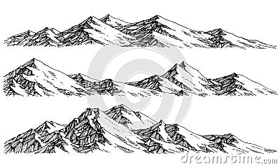 Mountains ranges Vector Illustration