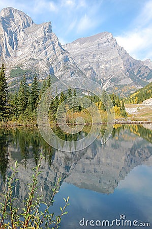 Mountains reflection Stock Photo