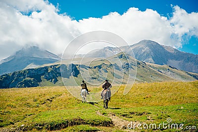 Mountains of Republic of Adygea, Russia. Caucasian mountains. Mountain Lake. Lagonaki Editorial Stock Photo