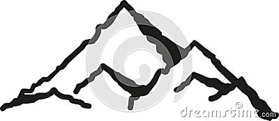 Mountains rock abstract Vector Illustration