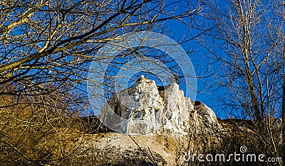 Mountains rock view with blue sky Stock Photo