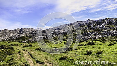 Mountains Picos de Europa , Asturias, Spain Stock Photo