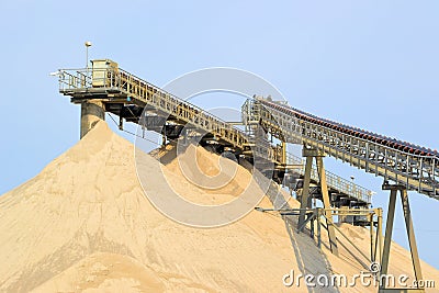 Mountains of sand and gravel Stock Photo