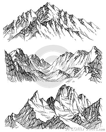 Mountains set Vector Illustration