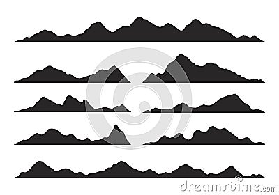 Mountains silhouettes Vector Vector Illustration