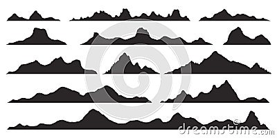 Mountains silhouettes Vector Vector Illustration