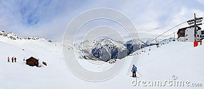 Mountain ski resort Solden Austria Editorial Stock Photo