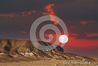 The mountains of Sodom located on the south-west side of the Dead Sea Stock Photo