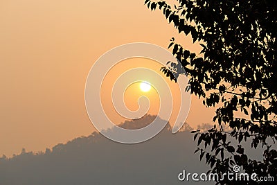 Mountains sunset Stock Photo