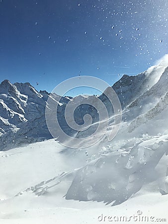 Jungfrau mountains in switzerland Stock Photo