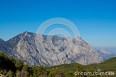 Mountains of Turkey coast at Likyan Way Stock Photo