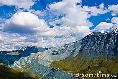 Mountains valley, altai russia Stock Photo