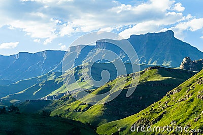 Mountains Valley Landscape Stock Photo