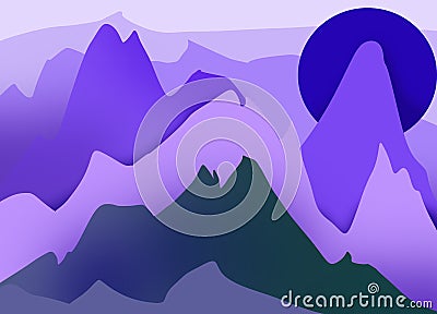 Mountaint art abstrack Stock Photo