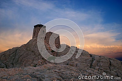 Mountaintop fortress Stock Photo