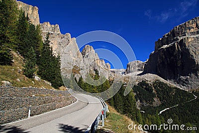 The mountaintops of the Dolomites Stock Photo