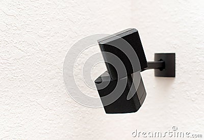 Mounted cubed wall speaker Stock Photo